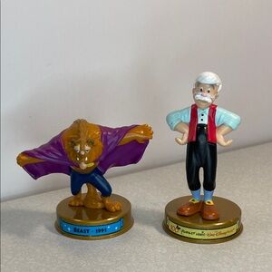 Disney Beast and Geppetto 100 years of Magic 2002 Happy Meal Toys